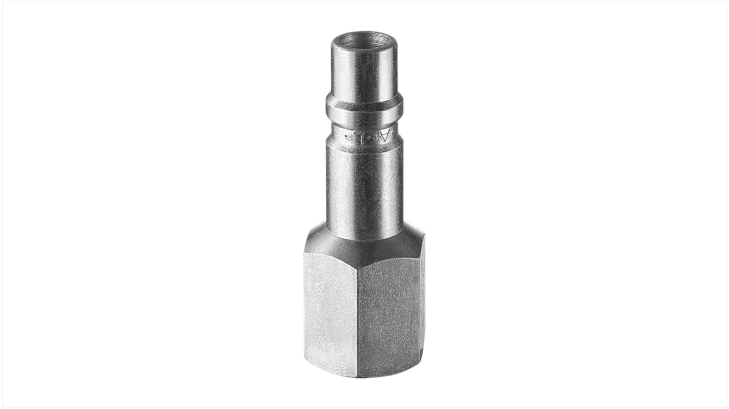 PREVOST Treated Steel Female Plug for Pneumatic Quick Connect Coupling, G 3/8 Female Threaded