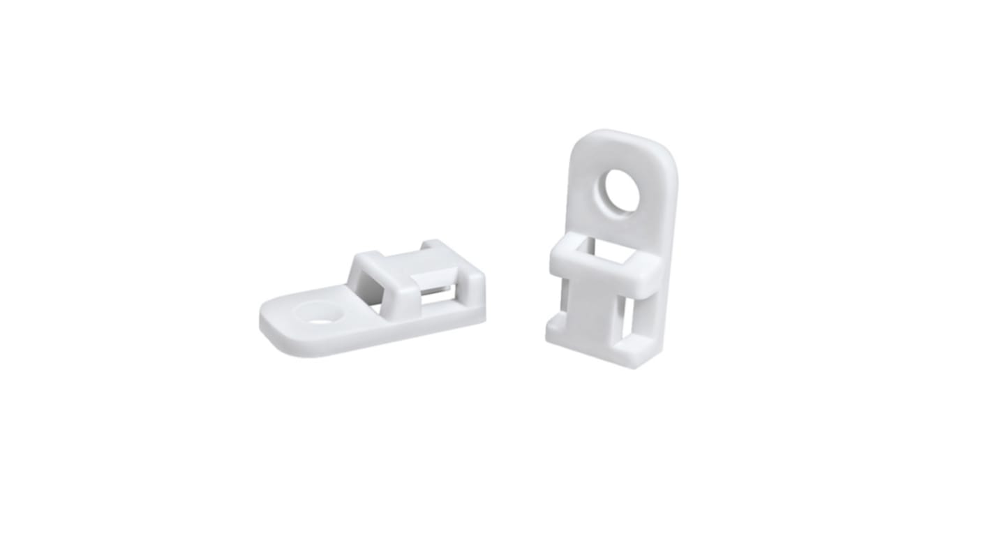 HellermannTyton White Polyamide 6.6 (PA66) Screw Fixing Mount