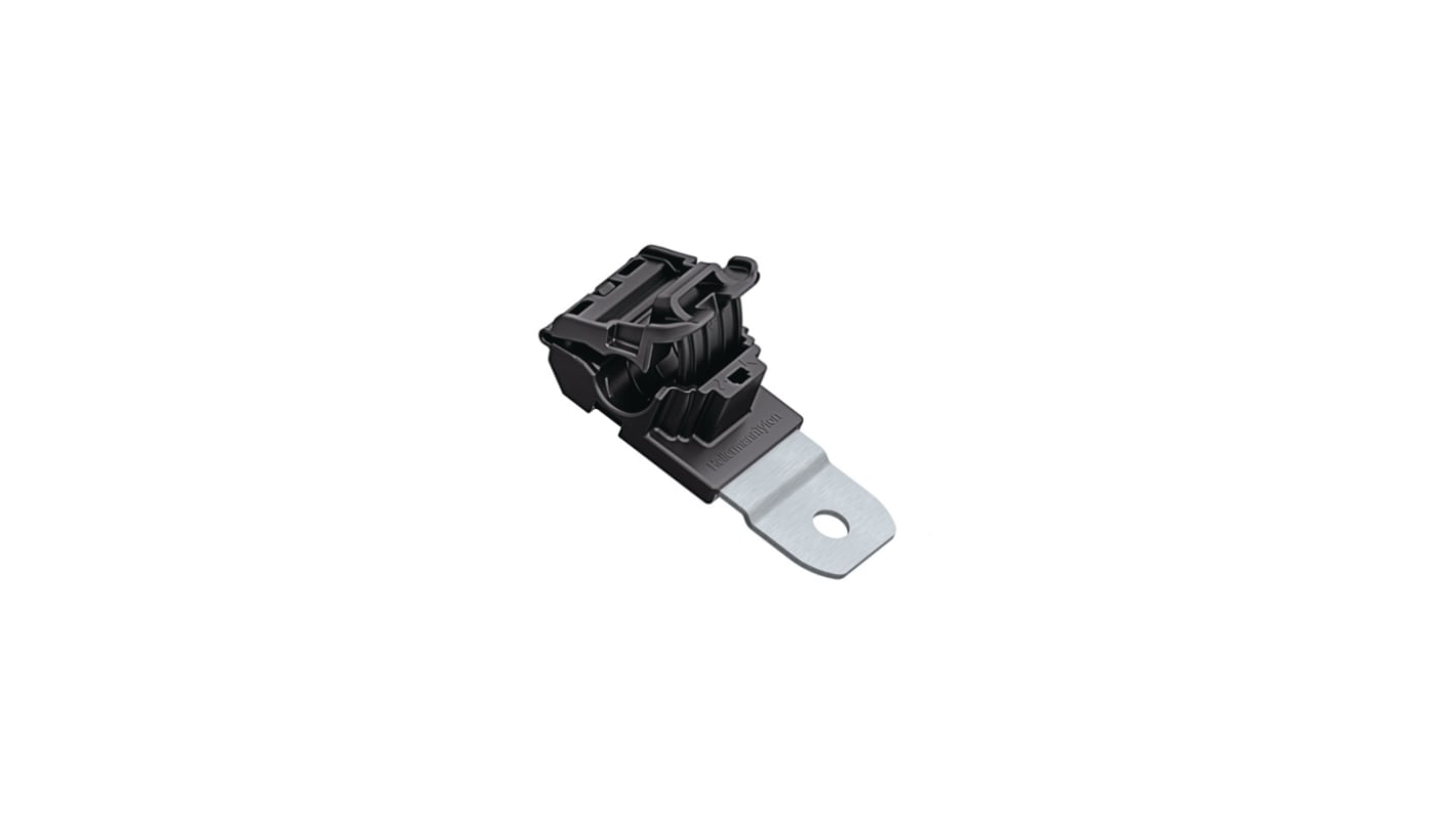 HellermannTyton Black Polyamide Ratchet P Clamp, 13.7mm Max. Bundle