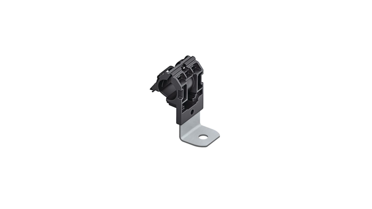 HellermannTyton Black Polyamide Ratchet P Clamp, 19.5mm Max. Bundle