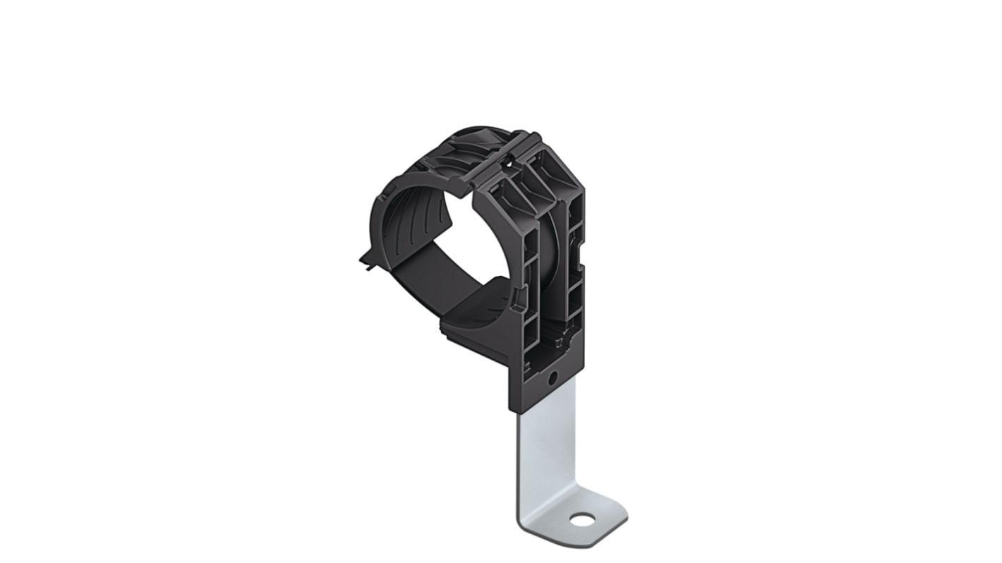 HellermannTyton Black Polyamide Ratchet P Clamp, 51mm Max. Bundle