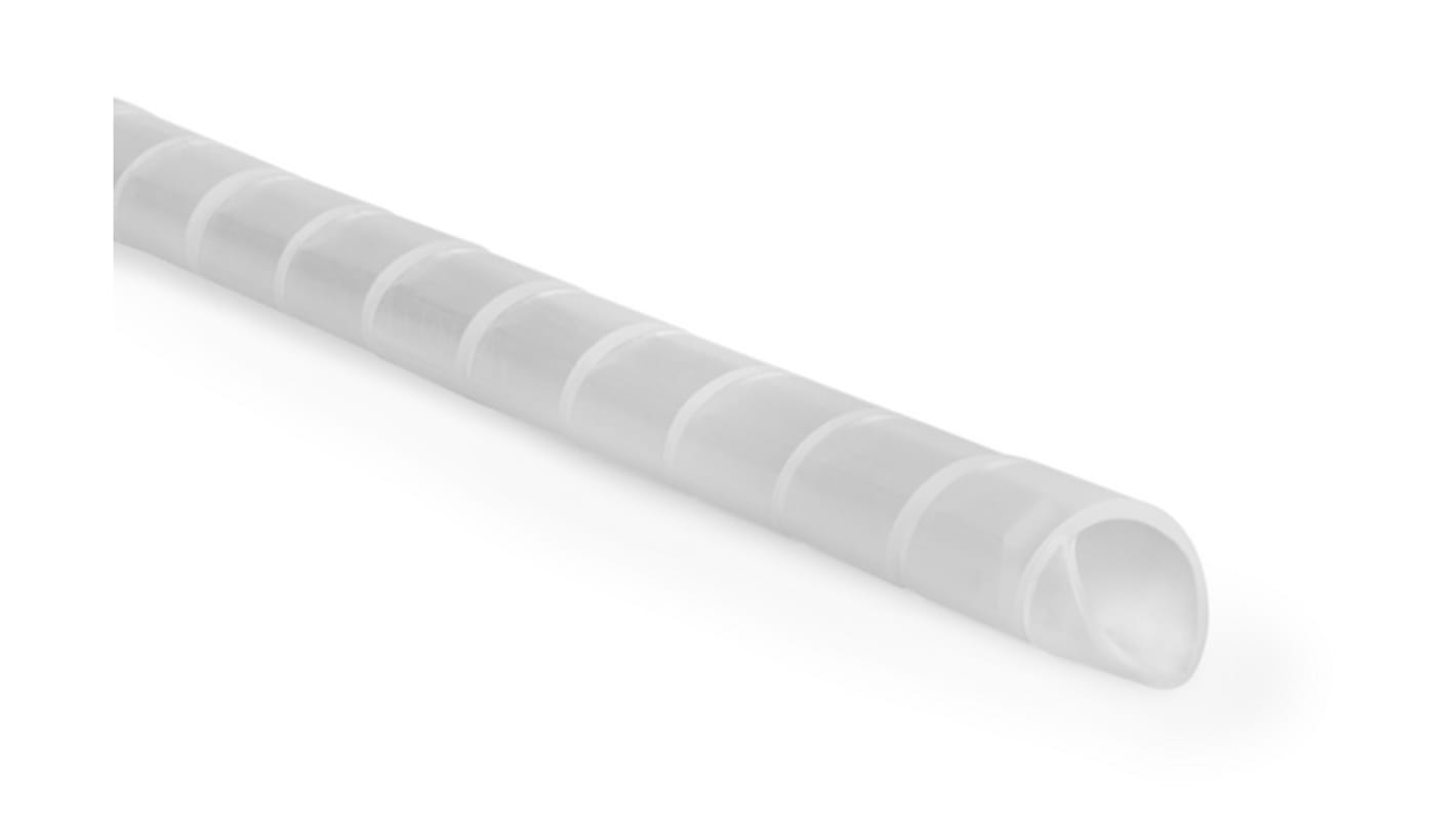 Organizador de cables en espiral HellermannTyton SBPE4D de Polietileno Blanco, Ø máx. 5mm, long. 5m