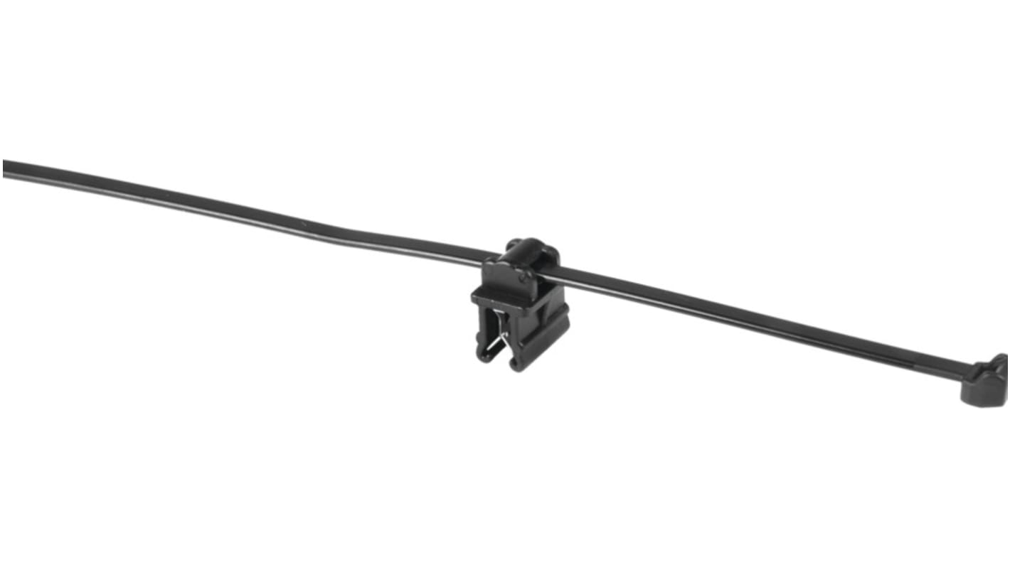 HellermannTyton Cable Tie, 202mm x 4.6 mm, Black Polyamide