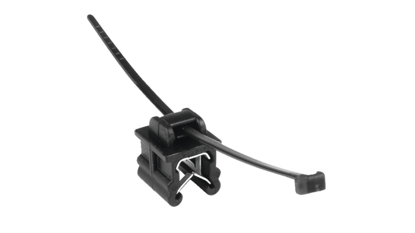 HellermannTyton Cable Tie, 100mm x 2.5 mm, Black Polyamide