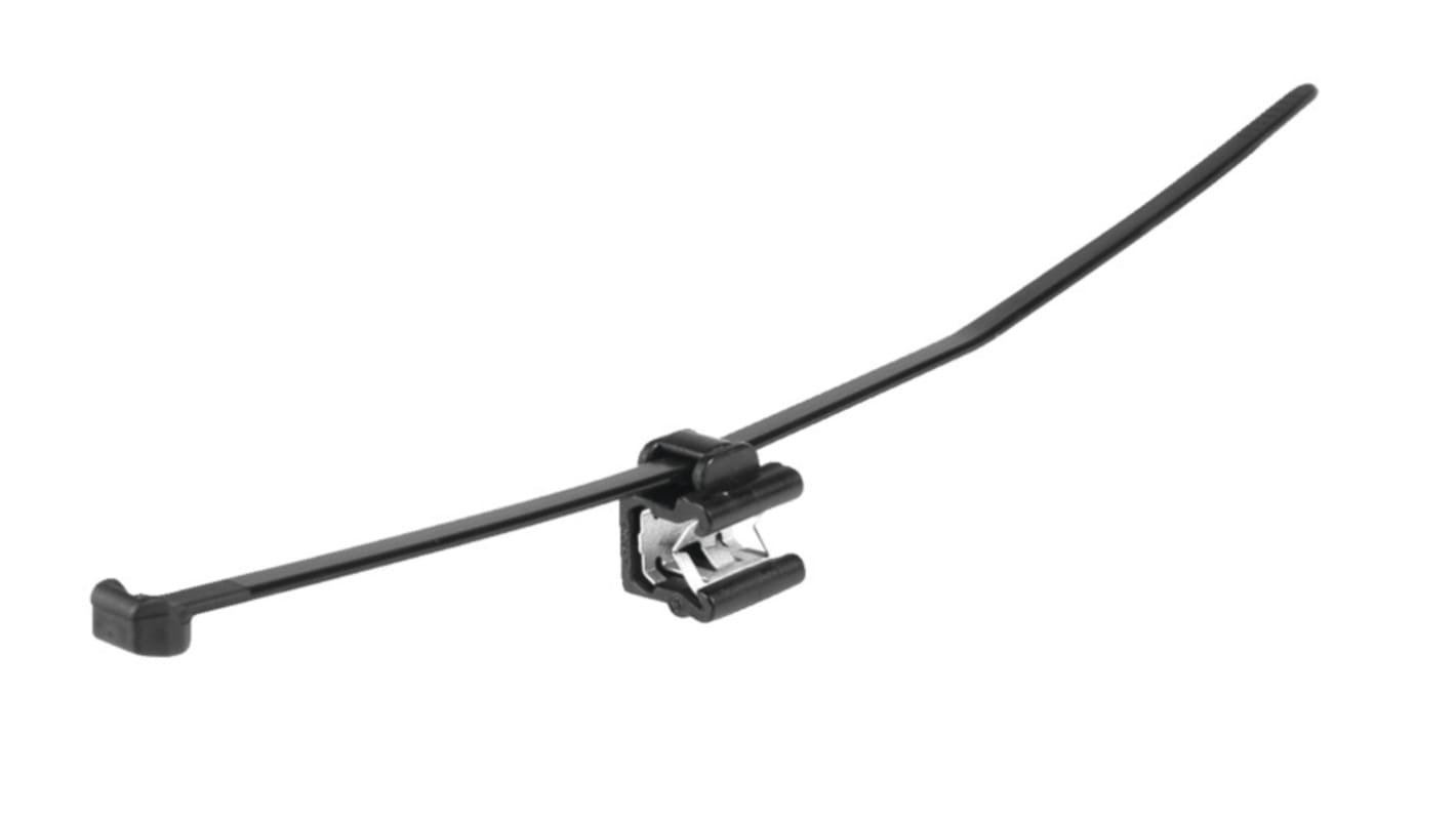 HellermannTyton Cable Tie, 200mm x 4.6 mm, Black Polyamide