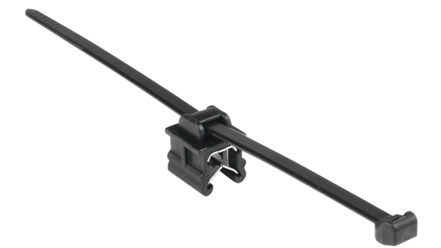 HellermannTyton Cable Tie, 200mm x 4.6 mm, Black Polyamide