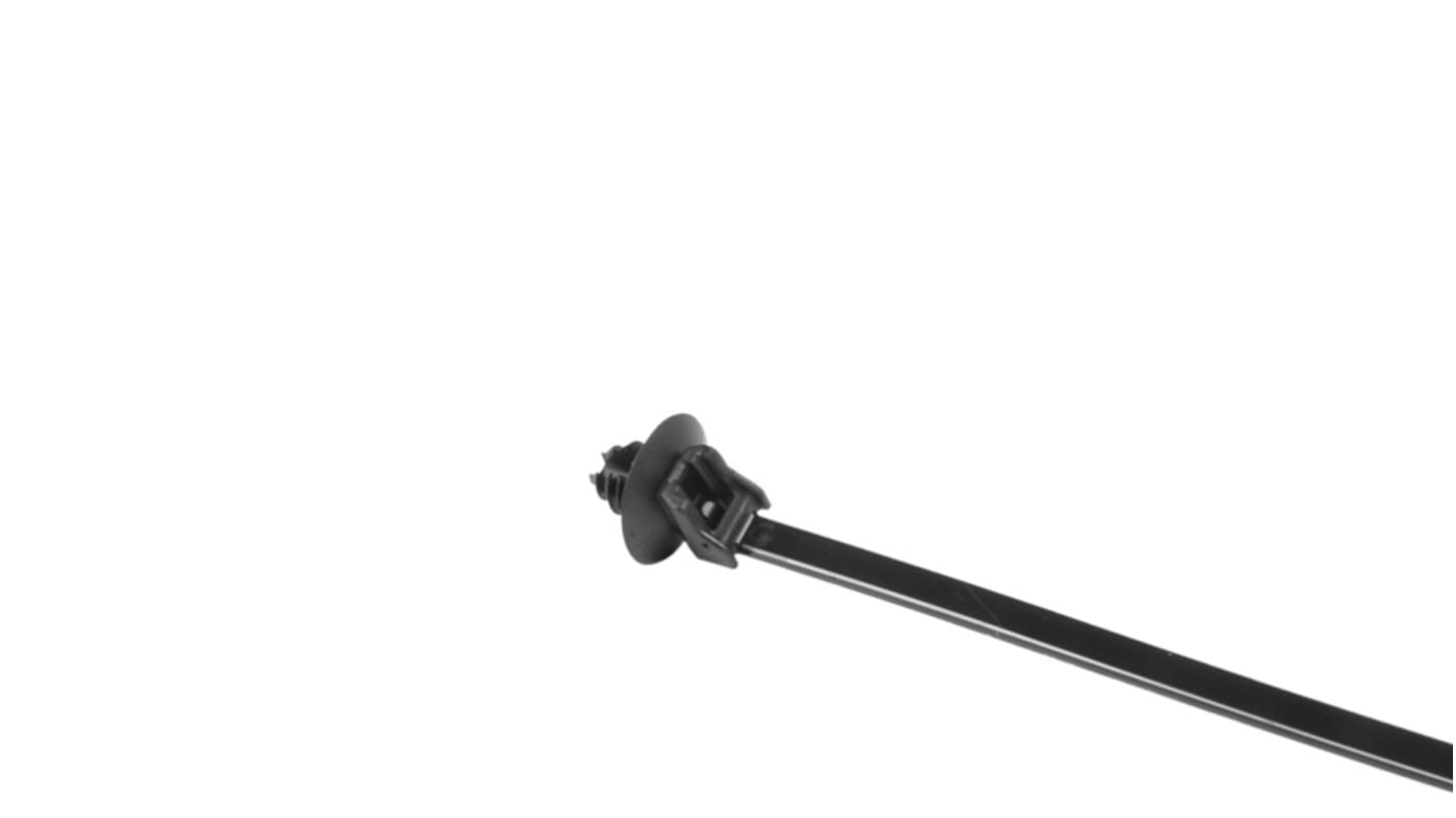 Brida HellermannTyton T50S de Poliamida Negro, 161mm x 4,7 mm, No reutilizable