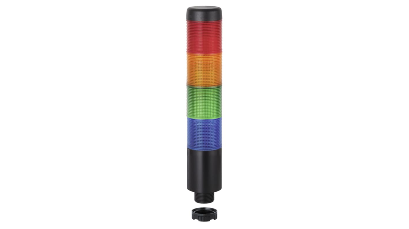 Torretta di segnalazione Werma, 24 V, LED, 4 elementi, lenti Multicolore