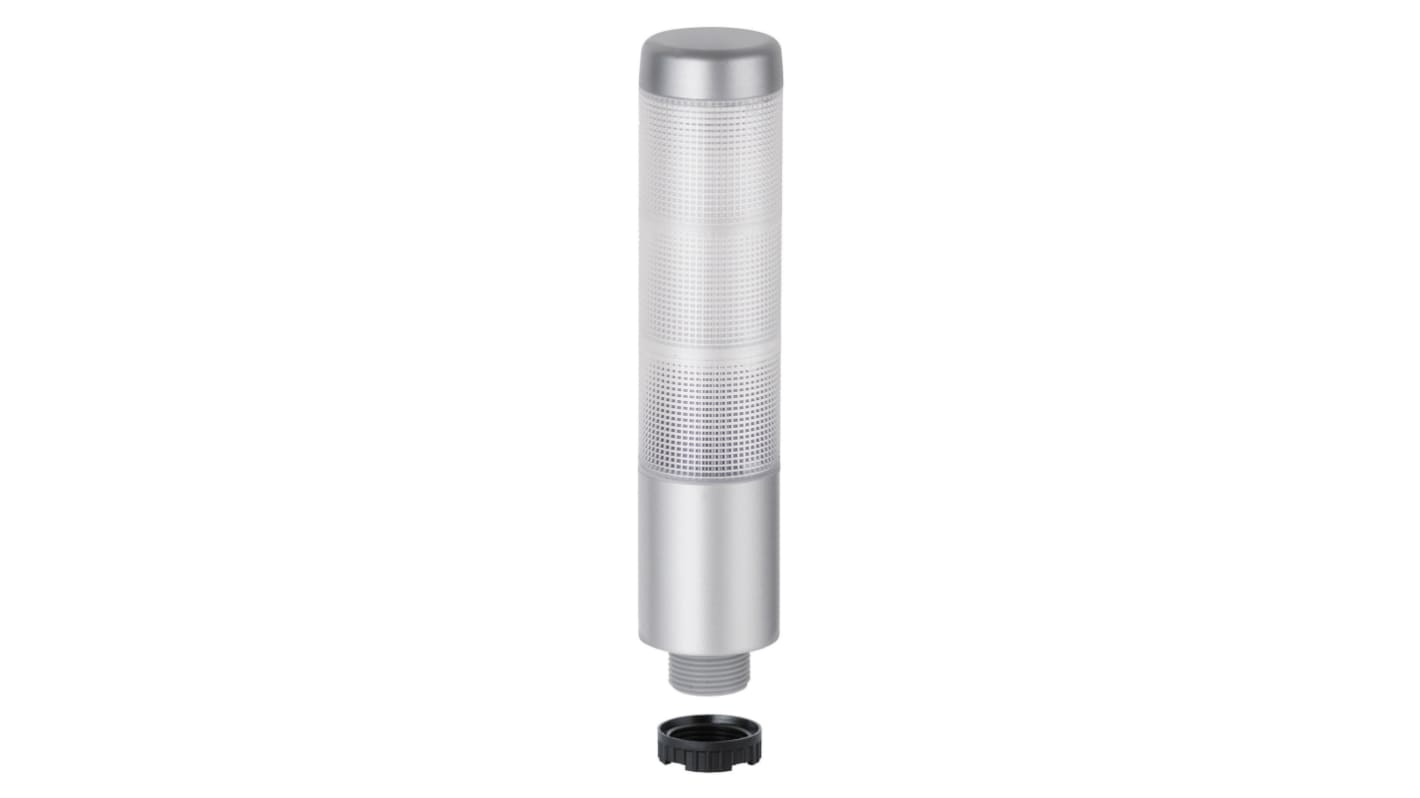 Columna de señalización Werma Kompakt 37, LED, con 3 elementos Rojo/Verde/Naranja/Amarillo, 24 V