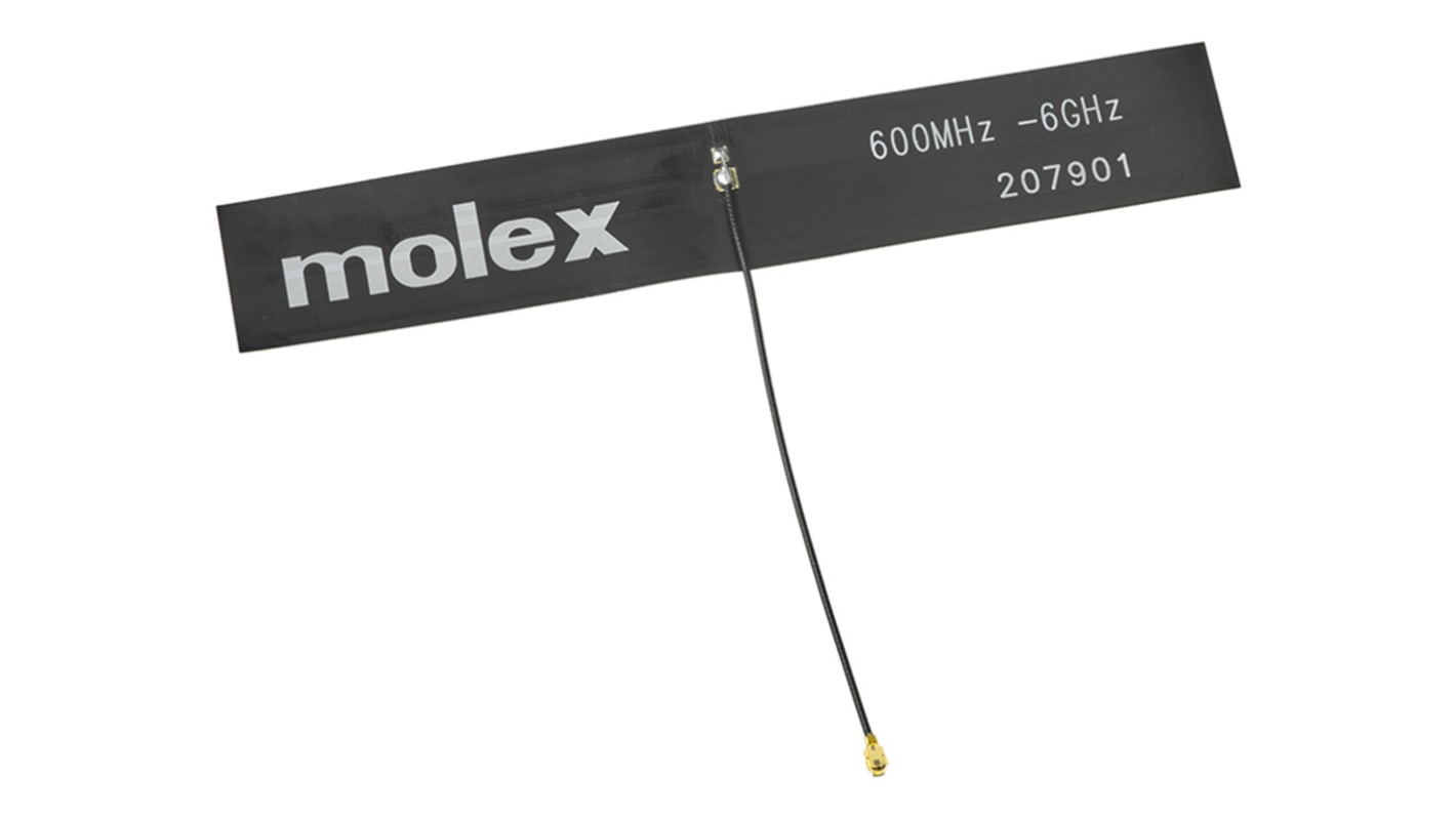 Molex GSM & GPRS -Antenne, 2G (GSM/GPRS), 3G (UTMS), 4G (LTE), Intern, Vierkant, selbstklebend, Buchse,