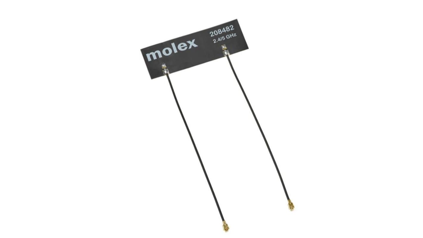 Mindenirányú Molex WiFi antenna Ragasztó 208482-0100 Négyzetes Belső 100mm Anya 5.9dBi WiFi