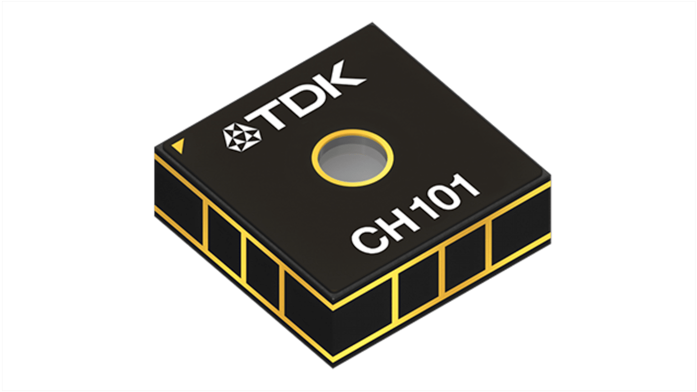 Circuito integrado de sensor de proximidad, CI de sensor de proximidad InvenSense CH101-02ABR, 8 pines, LGA, Tiempo de