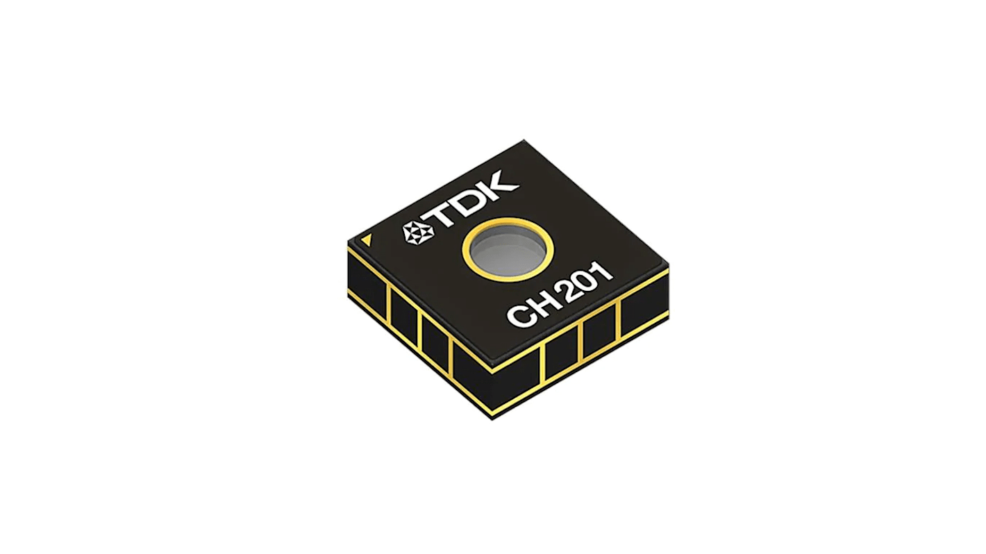 Układ czujnika odległości, seria: Chirp, typ: Czas lotu, 8-pinowyzasięg: 5m, 85 kHz, 1,8 V