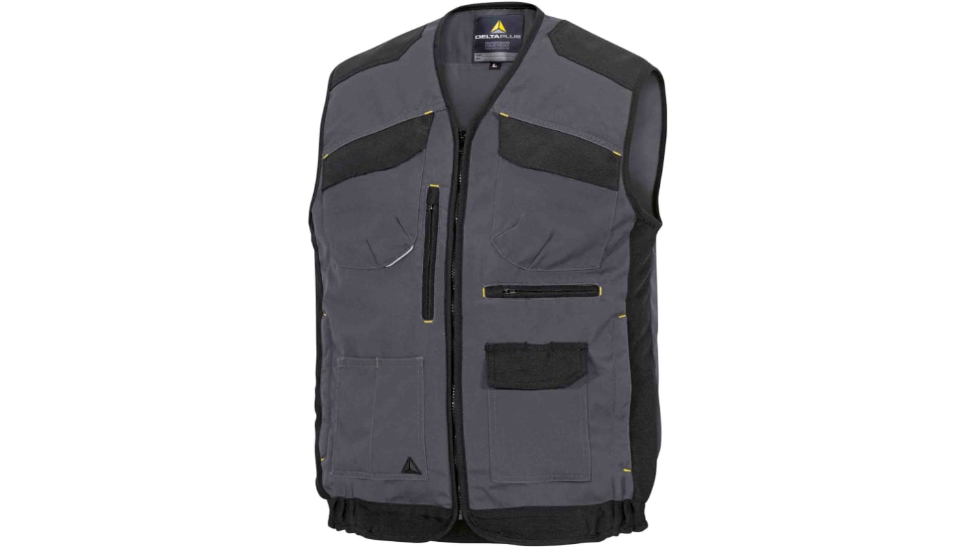 Delta Plus Grey/Black Durable, Lightweight Work Vest, XL