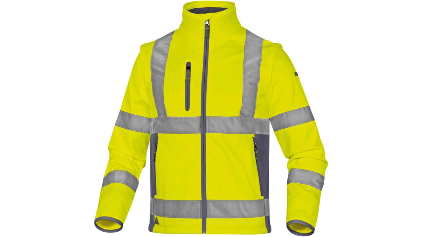 Chaqueta alta visibilidad Unisex Delta Plus de color Amarillo, talla S