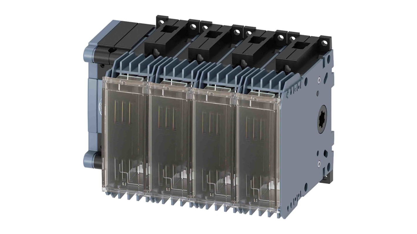 Sezionatore portafusibili Siemens 3KF1408-0LB11 4CO, corrente max 80A, 4, fusibile , fusibile NH00, NH000, guida DIN