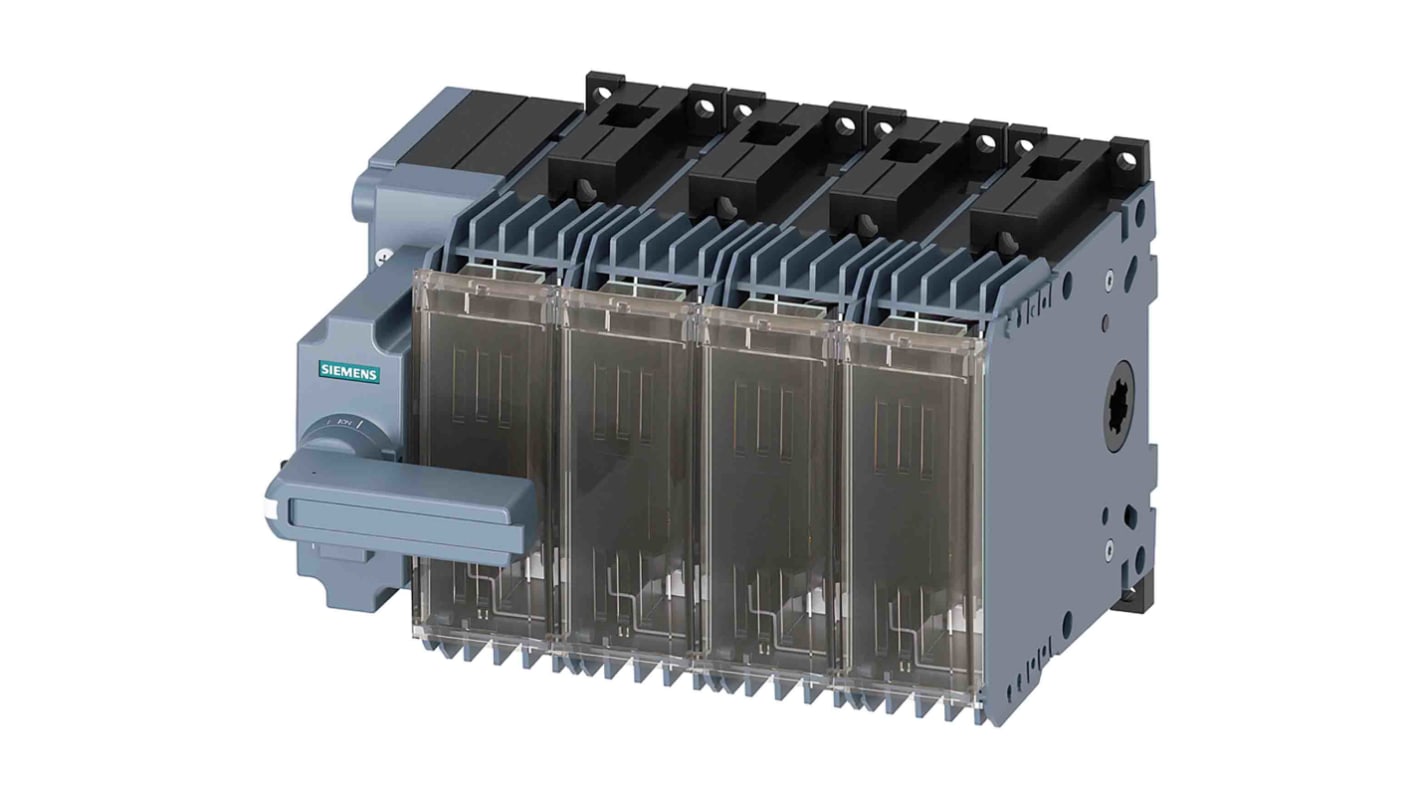 Interruptor seccionador con fusible Siemens, 80A, 4, Fusible NH00, NH000 SENTRON 3KF