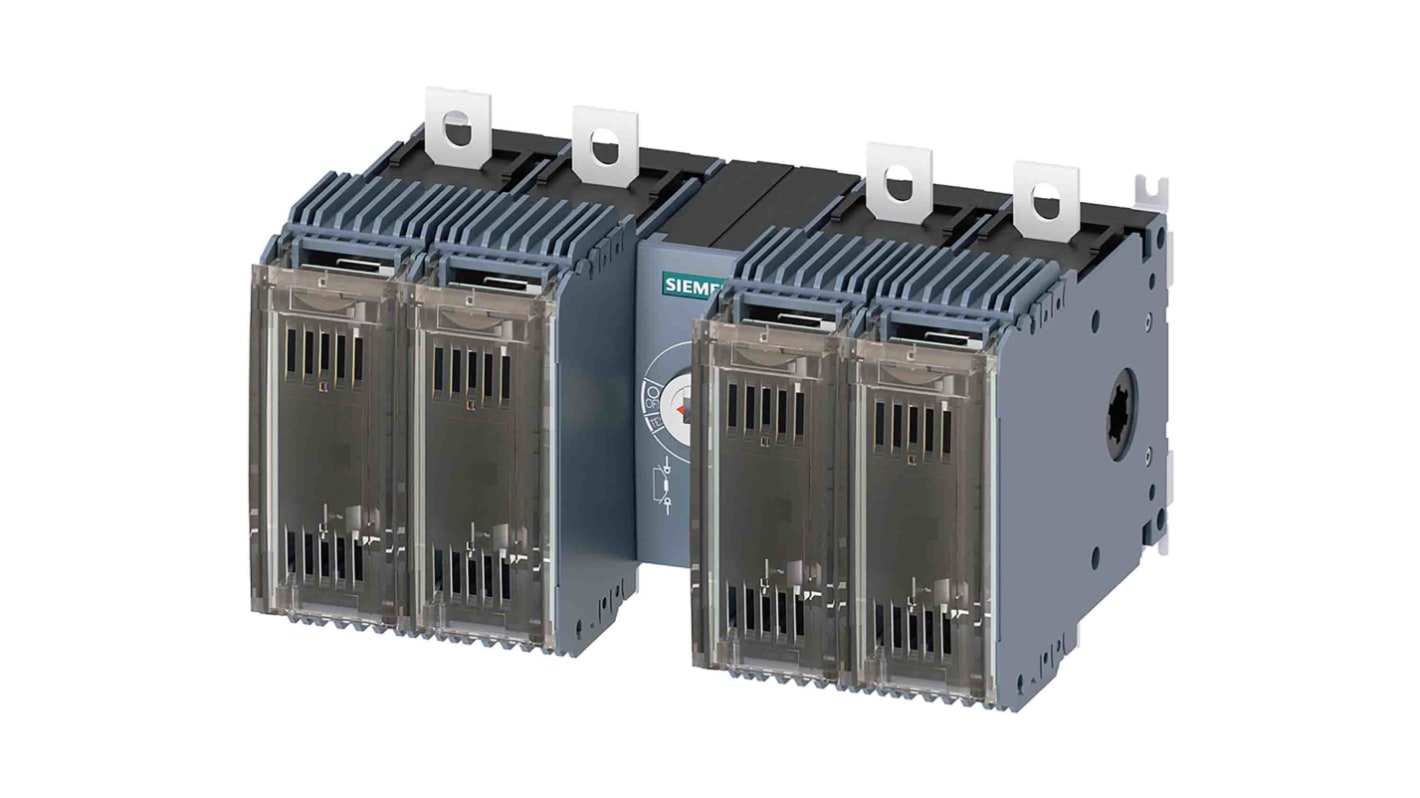 Interruptor seccionador con fusible Siemens, 160A, 4, Fusible NH00, NH000 SENTRON 3KF