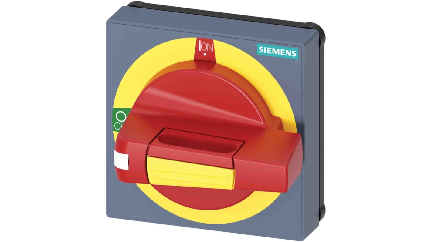 Manopola rotante Siemens 8UD1771-2AD05, Rosso/Giallo, 84mm, IP65, per 3KD misura 1 e 2, 3KF misura 1