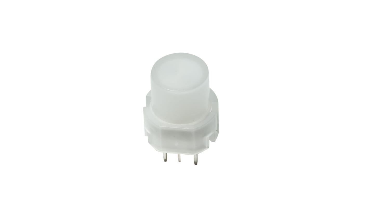 C & K Illuminated Push Button Switch, Momentary, Through Hole, SPST, White LED, 35V, IP40