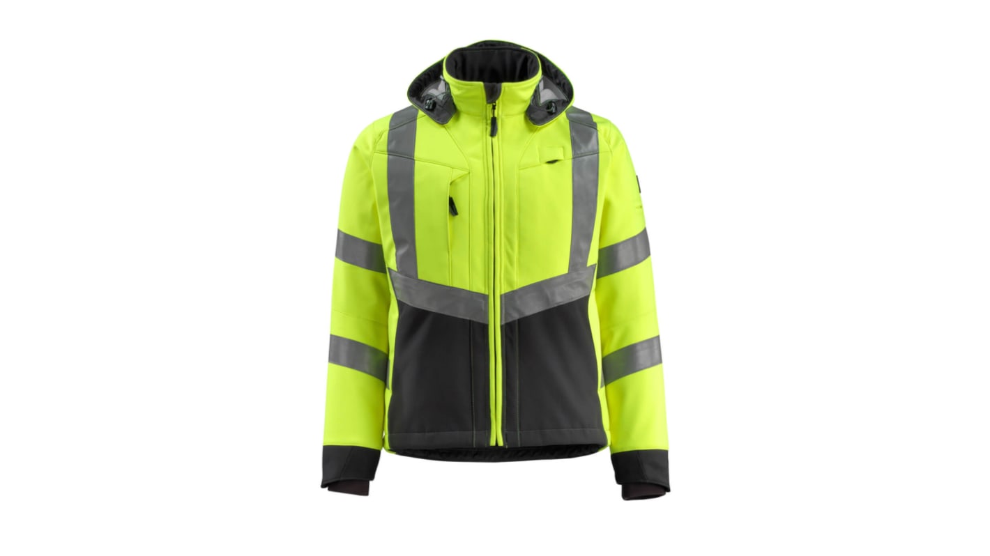 Veste Softshell haute visibilité Mascot Workwear BLACKPOOL Hydrofuge, Jaune/noir, taille M, Mixte