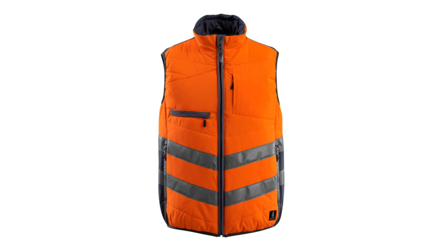 Mascot Workwear Orange/Marine Unisex L Warnweste, Wasserabweisend