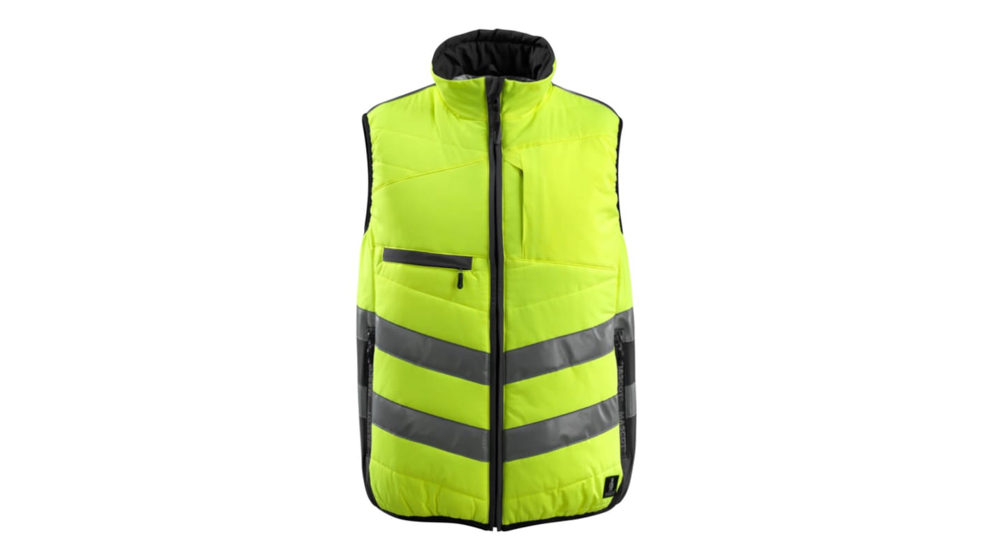 Mascot Workwear Yellow/Black Water Repellent Hi Vis Vest, XXL