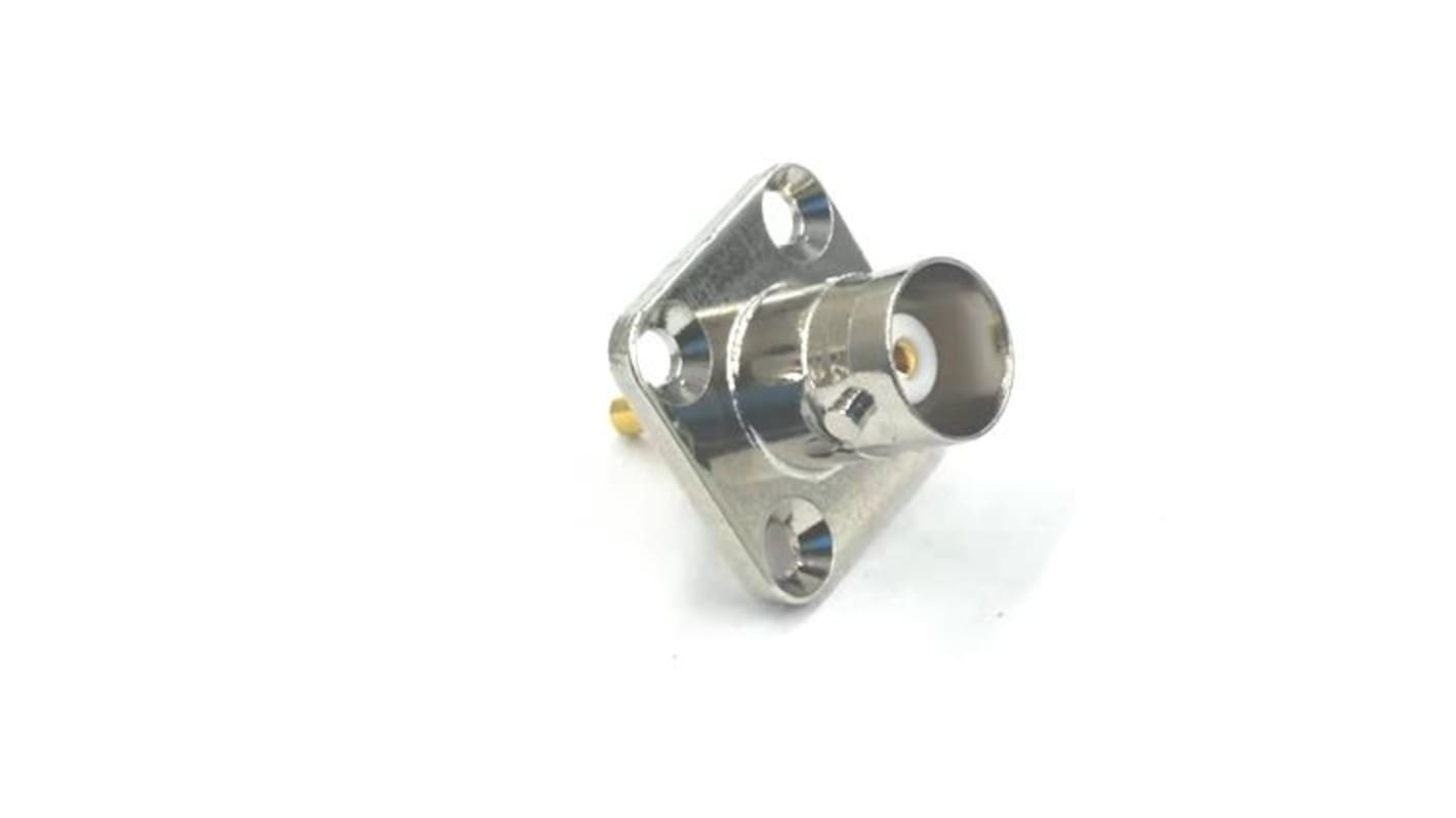 RS PRO, jack Flange Mount BNC Connector, 50Ω, Straight Body