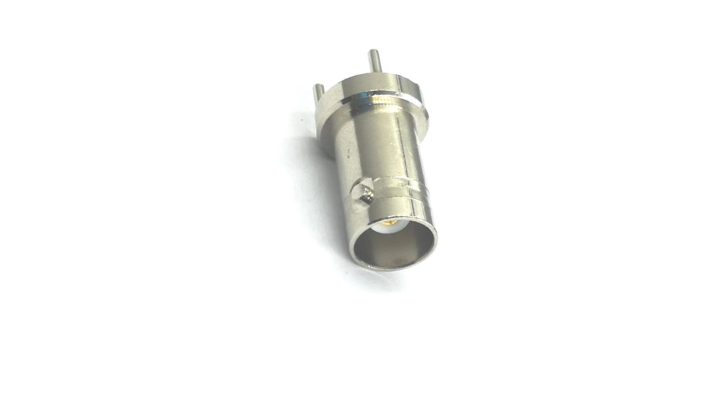 RS PRO, jack PCB Mount BNC Connector, 50Ω, Through Hole Termination, Vertical Body