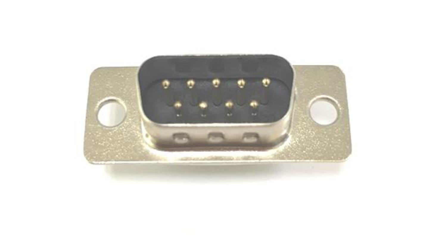 RS PRO 9 Way Panel Mount D-sub Connector Plug, 2.77mm Pitch