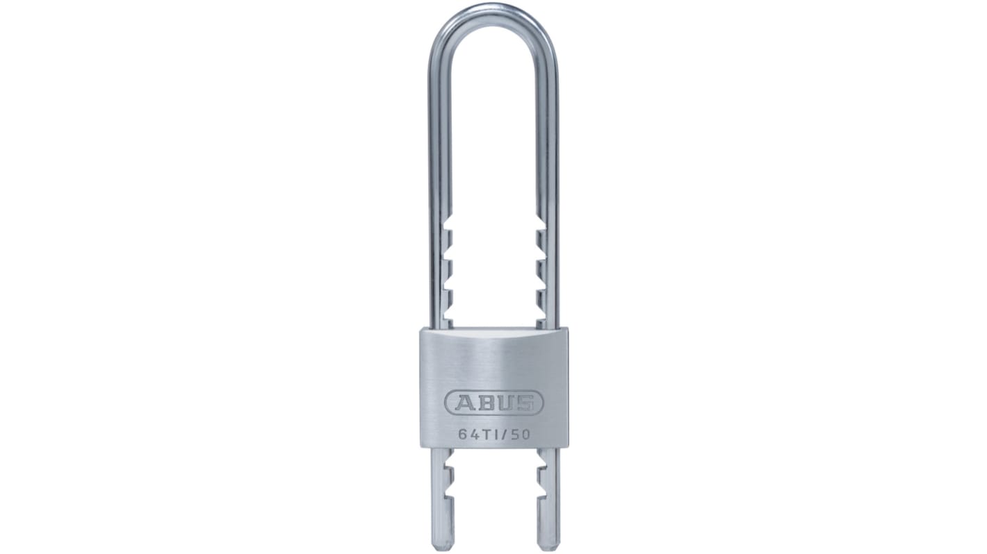 ABUS Key Weatherproof Titanium Padlock, 8mm Shackle, 50mm Body