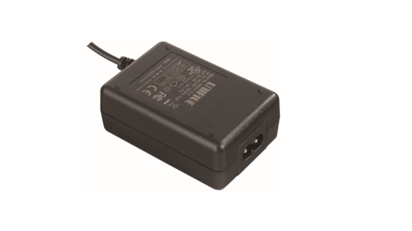 Hálózati adapter 12V dc, 1.5A, 18W, dugasz típusa: IEC