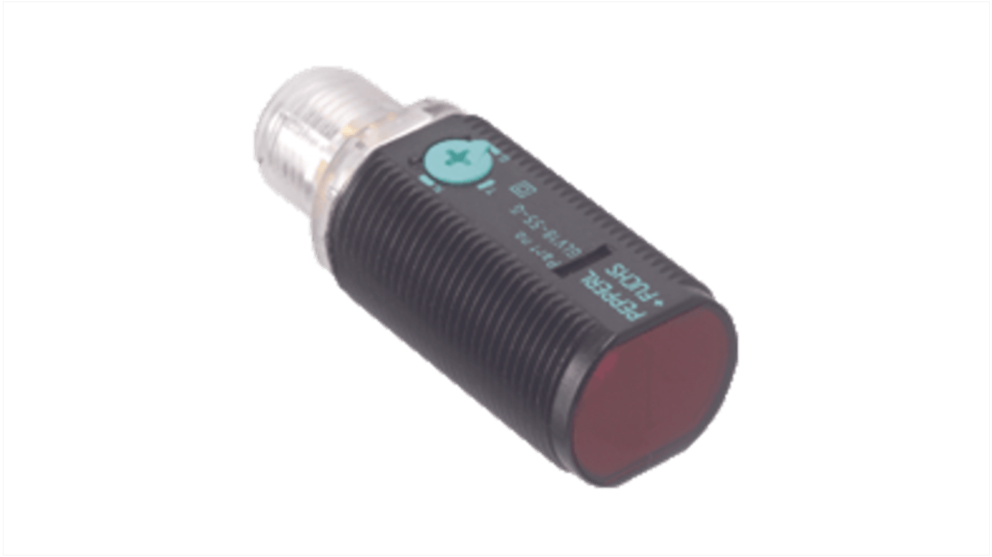 Pepperl + Fuchs Retroreflective Photoelectric Sensor, Barrel Sensor, 2.5 m Detection Range