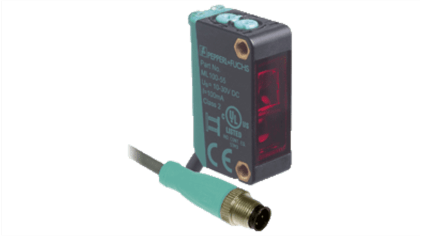 Pepperl + Fuchs Retroreflective Photoelectric Sensor, Block Sensor, 5 m Detection Range