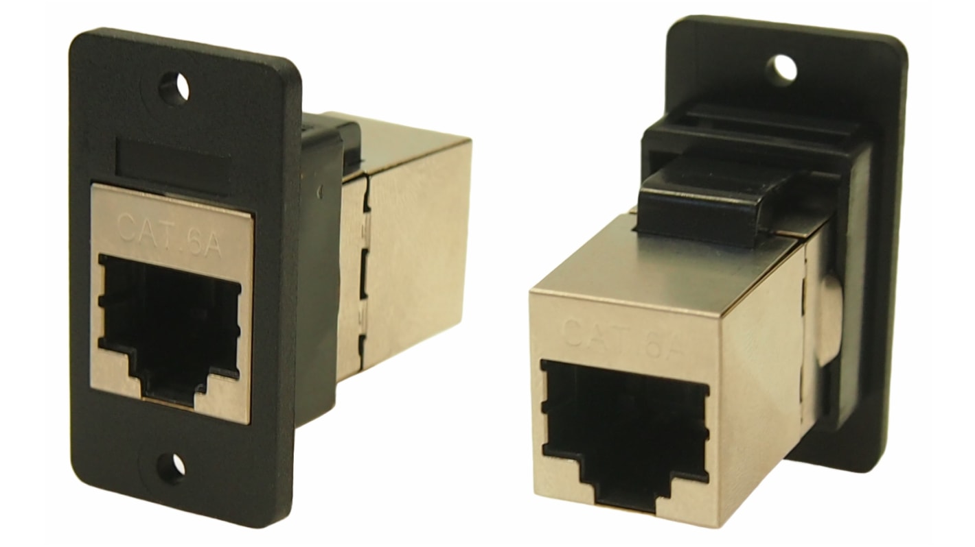 Złącze RJ45 Żeński Złącze RJ45 Montaż na panelu Cat6a RS PRO, 8P8C-żyłowe