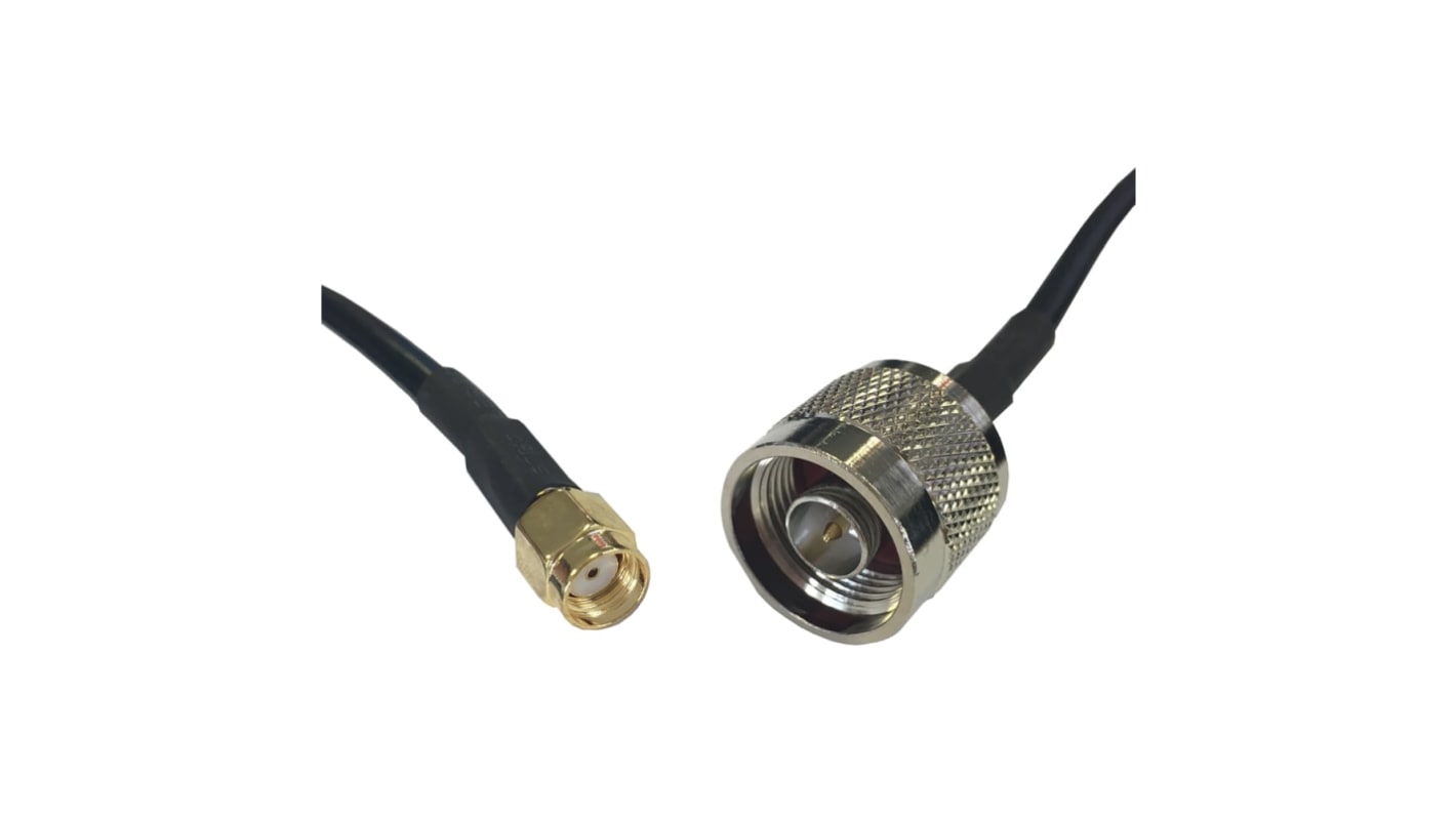 CBA-SMAMRP-NM1 | RF Solutions Male N Type to Male SMA Coaxial Cable, 1m ...