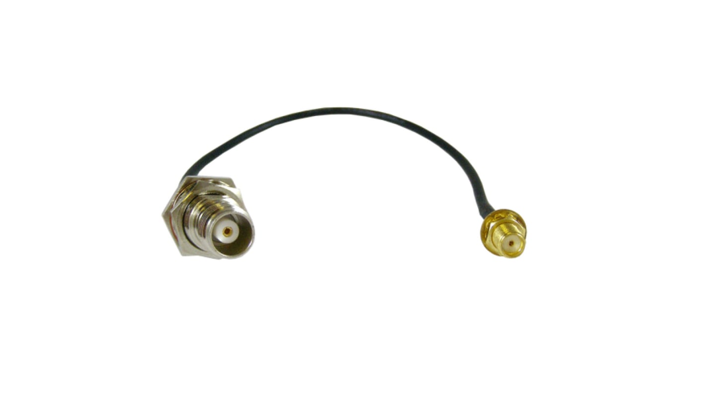 Cable coaxial RG174 RF Solutions, con. A: TNC, Hembra, con. B: SMA, Hembra, long. 200mm Negro