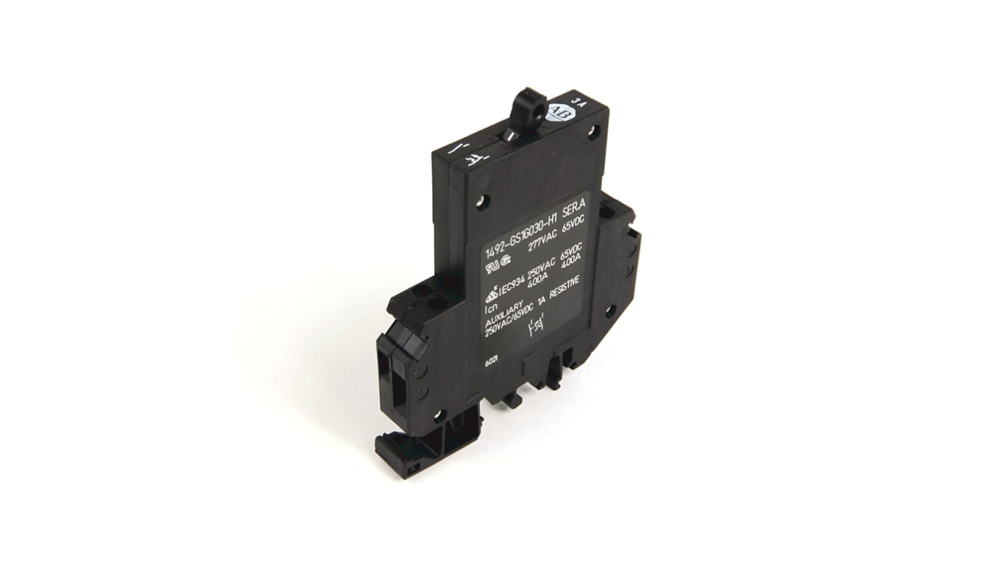 Interruptor automático 1P, 3A, Curva Tipo G 1492-GS1G030-H1, 1492-GS, Montaje en Carril DIN