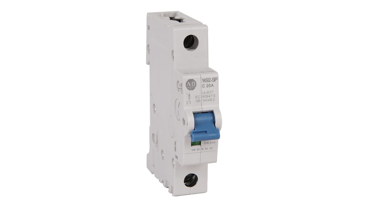 Interruttore magnetotermico Rockwell Automation 1P 500mA 10 kA, Tipo B