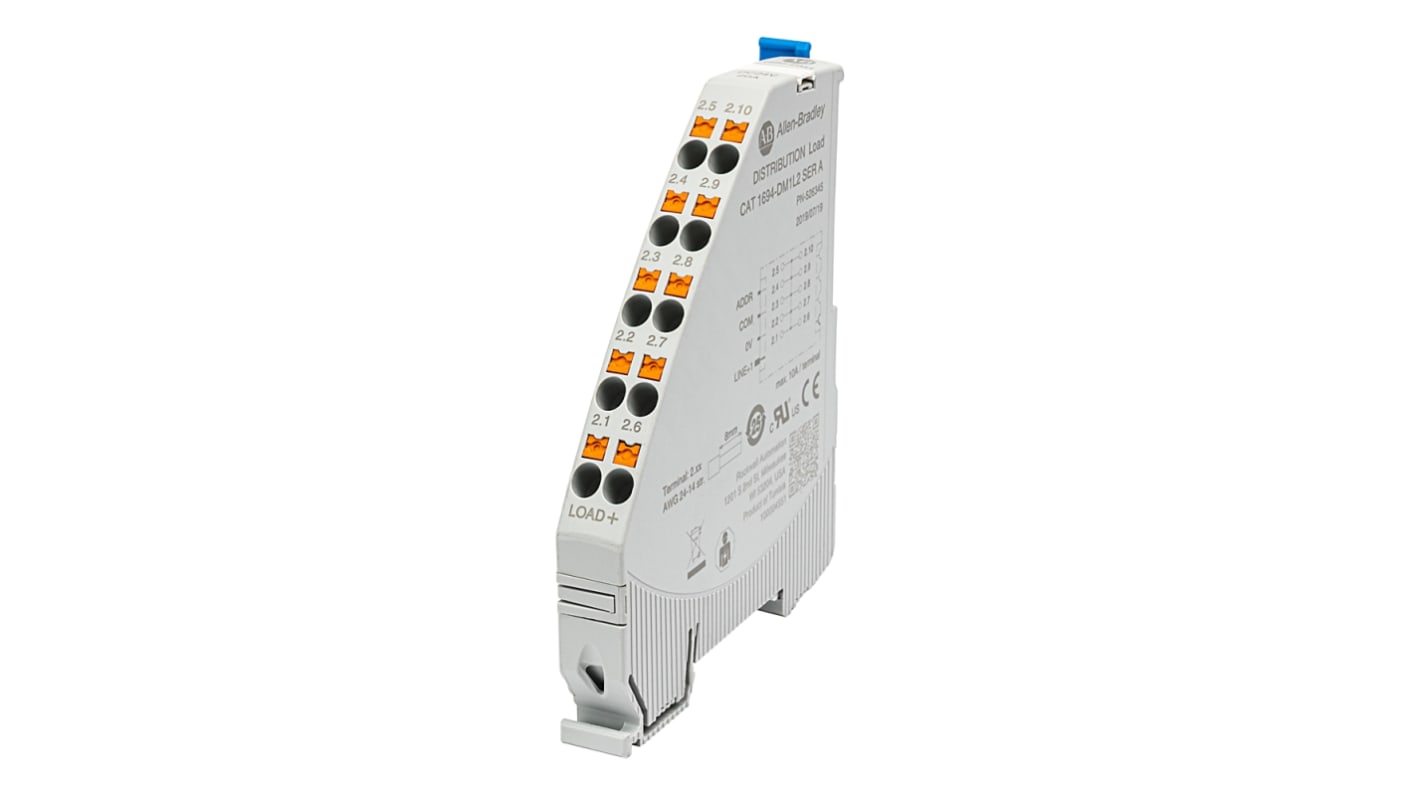 Interruttore elettronico di circuito Rockwell Automation, 20A, 24V, 2 canali, Guida simmetrica, 1694-DM