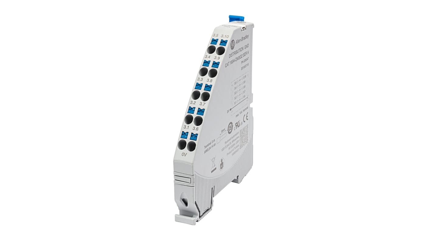 Interruptor automático electrónico Rockwell Automation 1694-DM3G2, 20A, Carril simétrico 24V 1694-DM, 2 canales