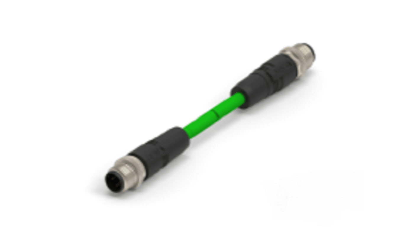 TAD14745101020 TE Connectivity Cat5e Straight Male M12 to Straight