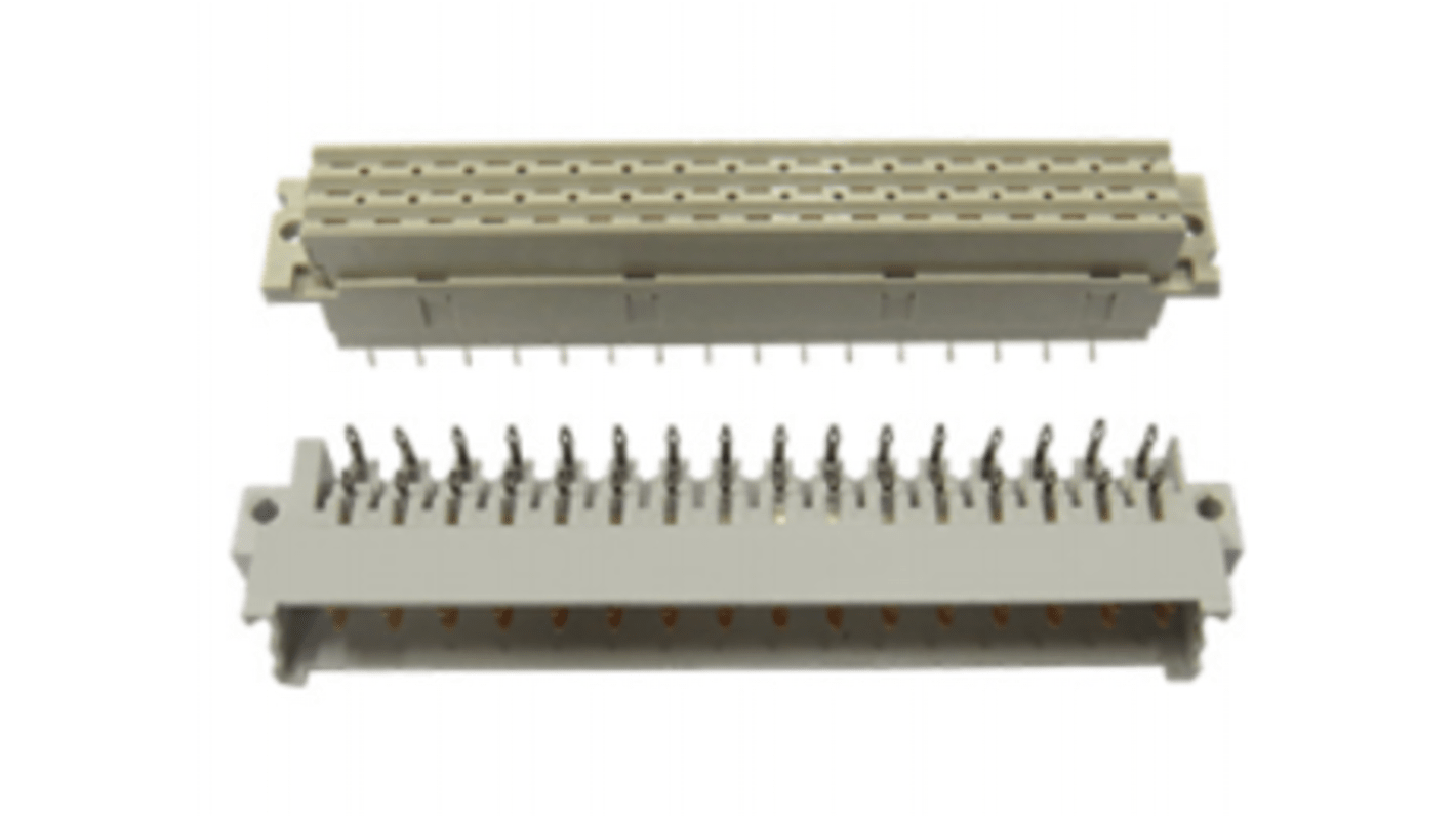 Amphenol ICC DIN 41612-Steckverbinder Buchse Vertikal, 48-polig, Raster 5.08mm