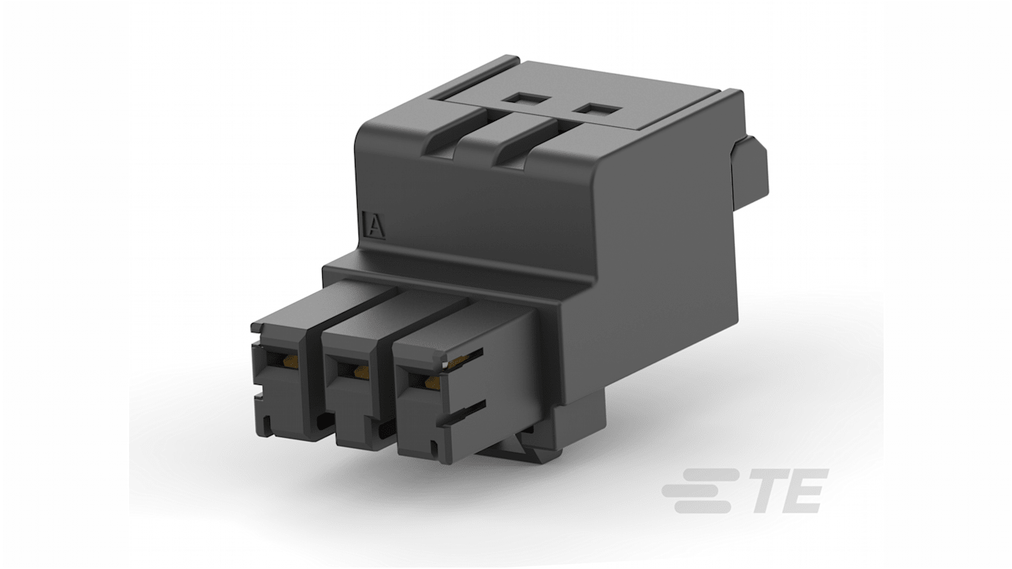 TE Connectivity 5mm Pitch 3 Way Pluggable Terminal Block, Plug, Plug-In