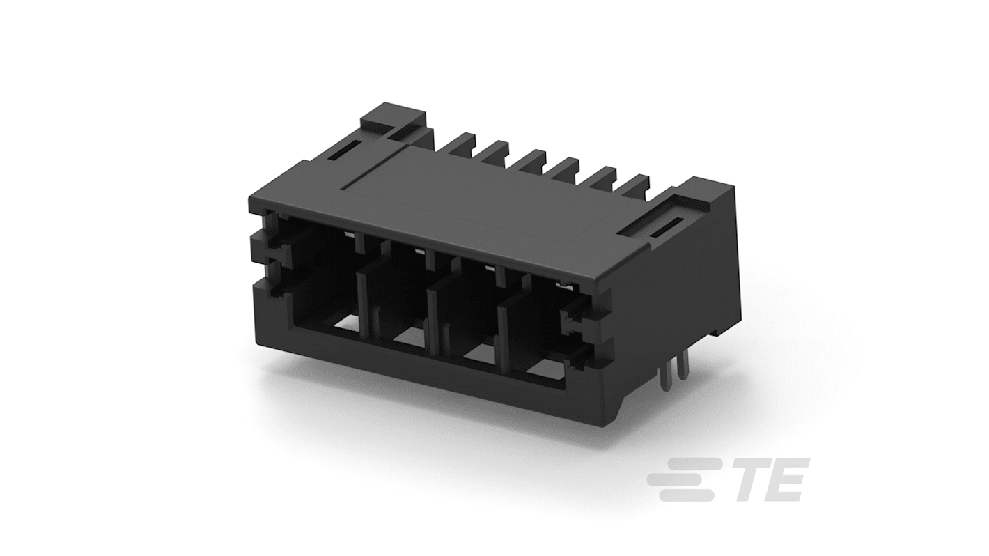 Conector de PCB Macho TE Connectivity de 4 vías , paso 5mm, montaje Montaje en orificio pasante