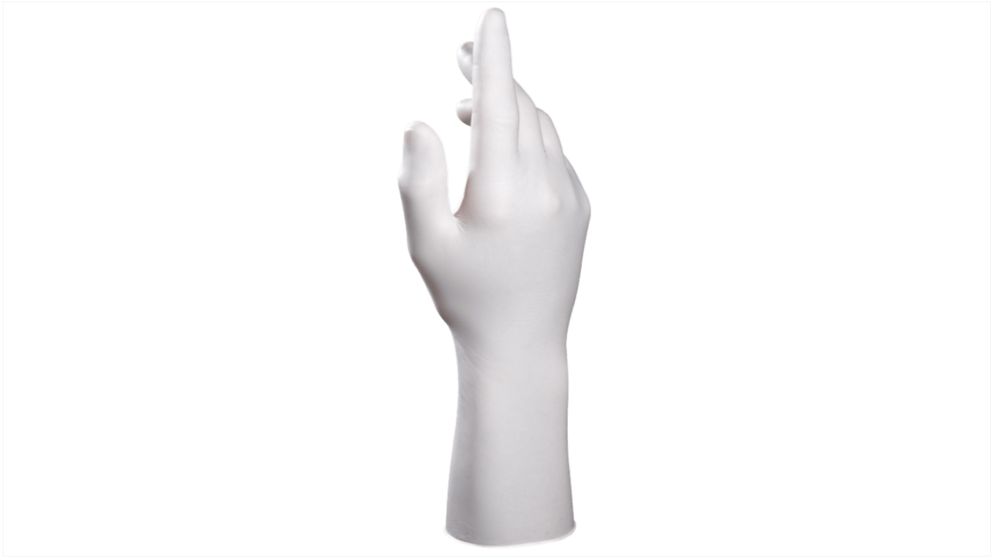 Guantes desechables FUSS-EMV sin polvo de Nitrilo Blanco, talla XS, caja de 100 unidades