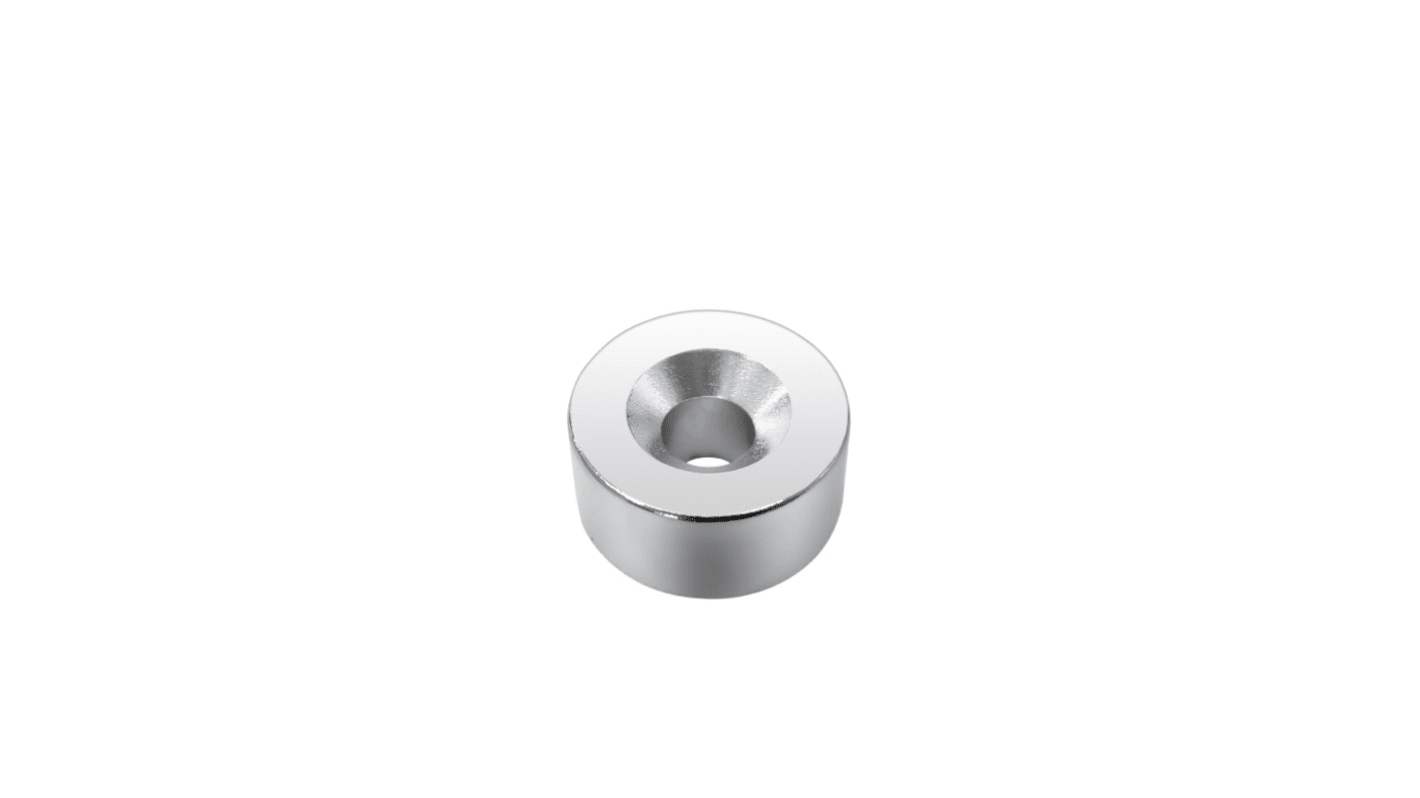 RS PRO Neodym Magnet, Ring, 20mm, 10.18kg x 10mm