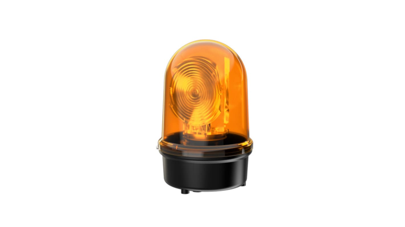 Werma BM 844 Series Yellow Rotating Beacon, 115 → 230 V ac, Base Mount, LED Bulb, IP65