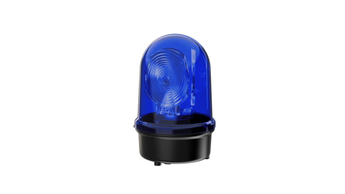 Werma Blue Rotating Beacon, 115-230 V, Base Mount, LED Bulb, IP65