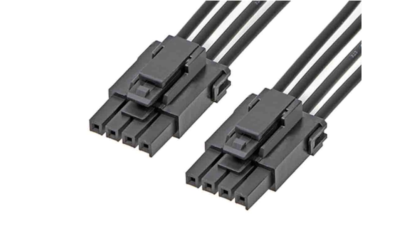 Conjunto de cables Molex Ultra-Fit 217465, long. 150mm, Con A: Hembra, 4 vías, Con B: Hembra, 4 vías, paso 3.5mm